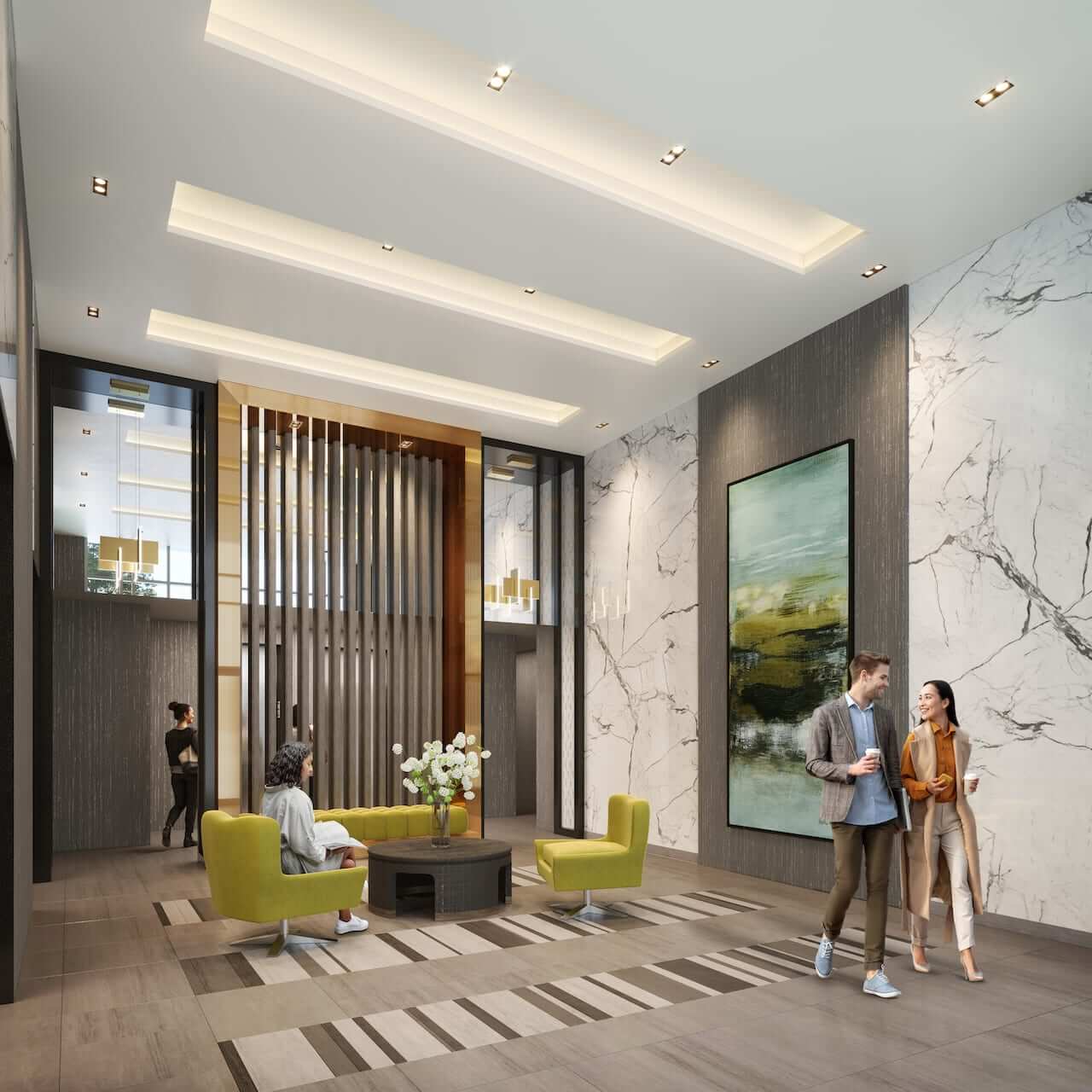 Rendering of Westgate lobby interior