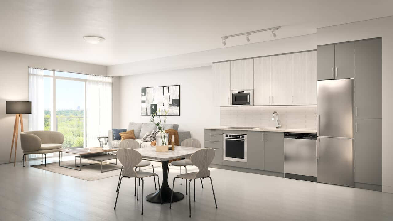 Rendering of Westgate suite interior kitchen
