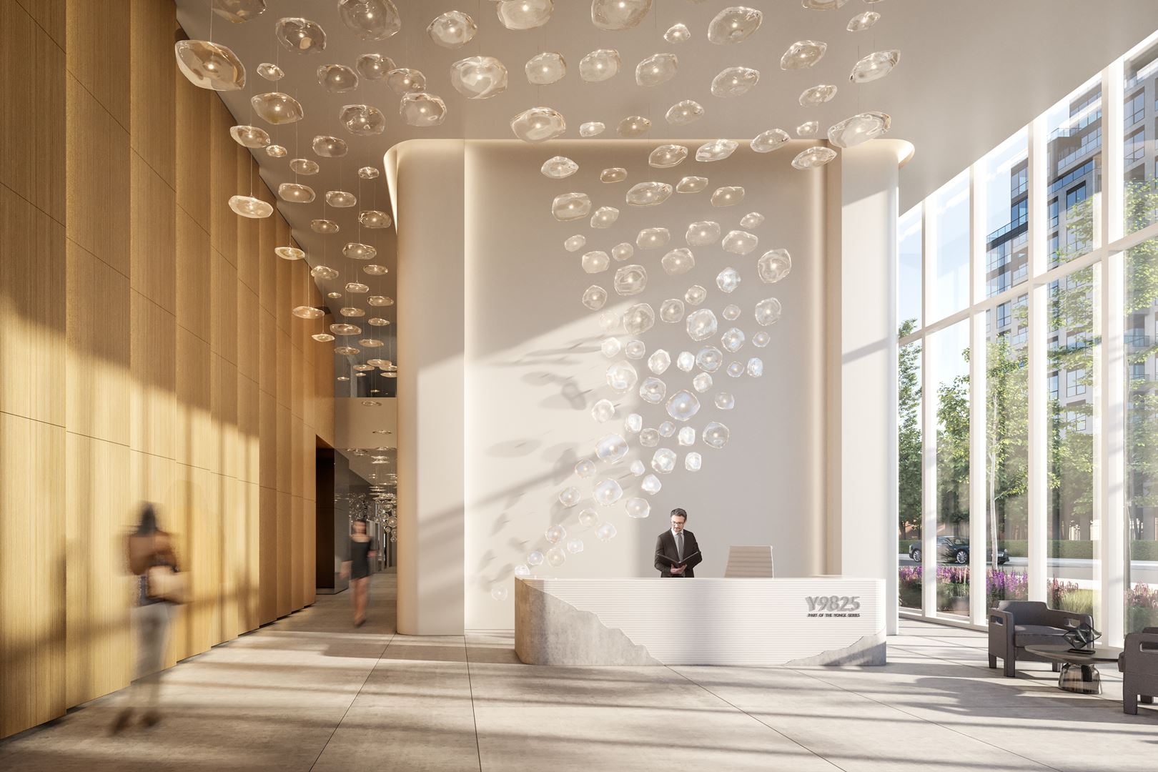 Rendering of Y9825 Condominiums lobby