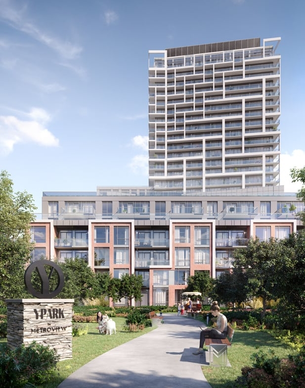 Rendering of Y9825 Condos exterior path entrance