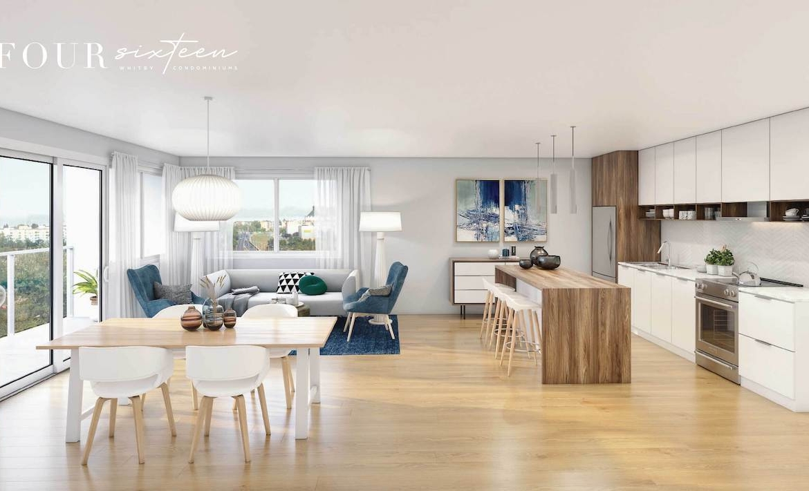 Rendering of Four Sixteen Whitby Condos open-concept