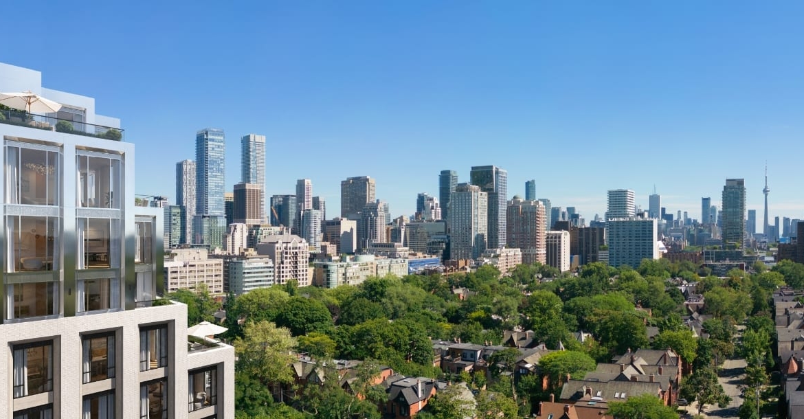 Rendering of The bedford Condos view of the city