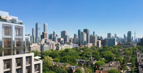 Rendering of The bedford Condos view of the city