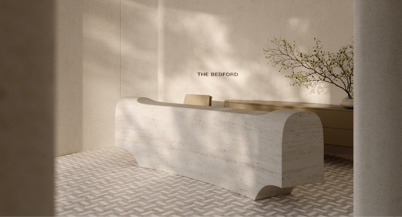 Rendering of The Bedford Condos lobby
