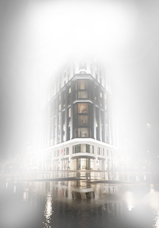 Exterior rendering of The Bedford
