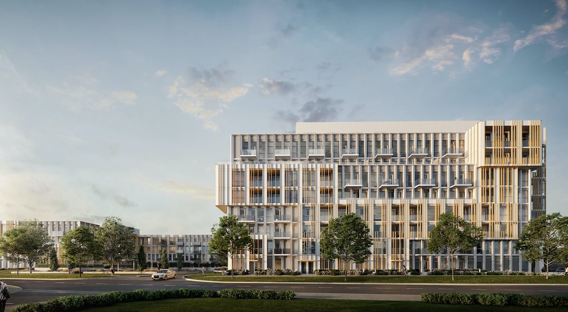 Rendering of The Wilmot Condos Exterior full view