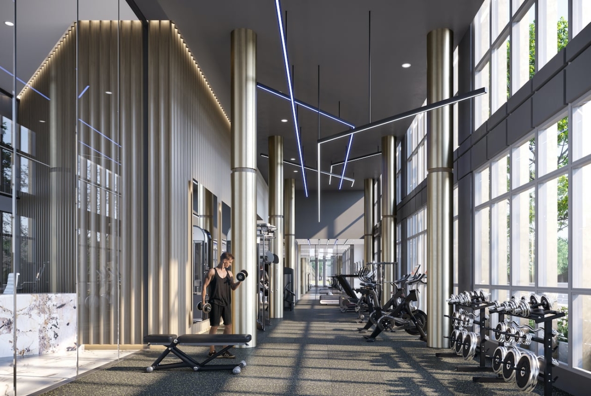Rendering of The Wilmot Condos Interior fitness centre