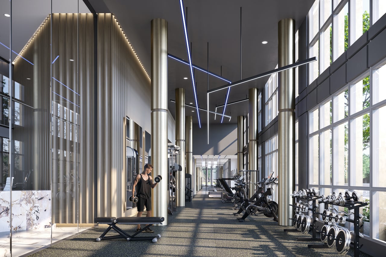 Rendering of The Wilmot Condos Interior fitness centre