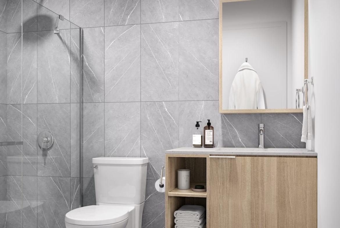 Rendering of Verge Condos suite bathroom