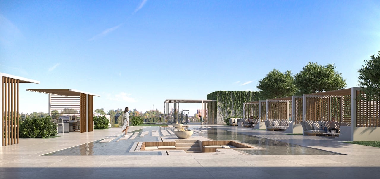 Rendering of Y9825 Condos swimming pool