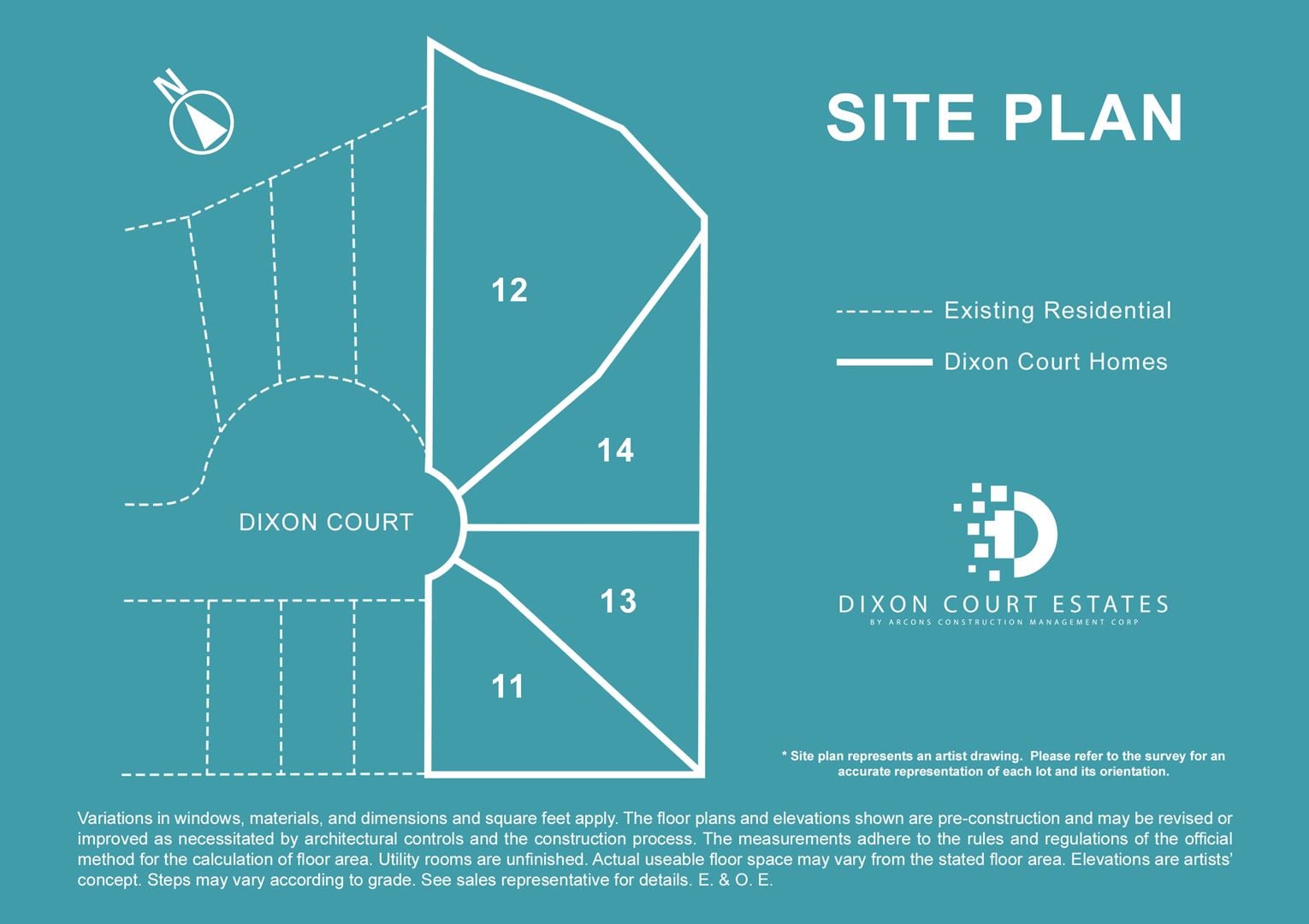 Site plan of Dixon Court Estates