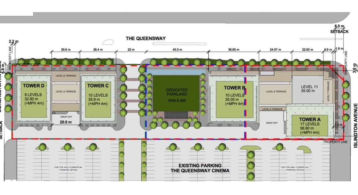 Site plan of Verge Condos in Toronto Ontario