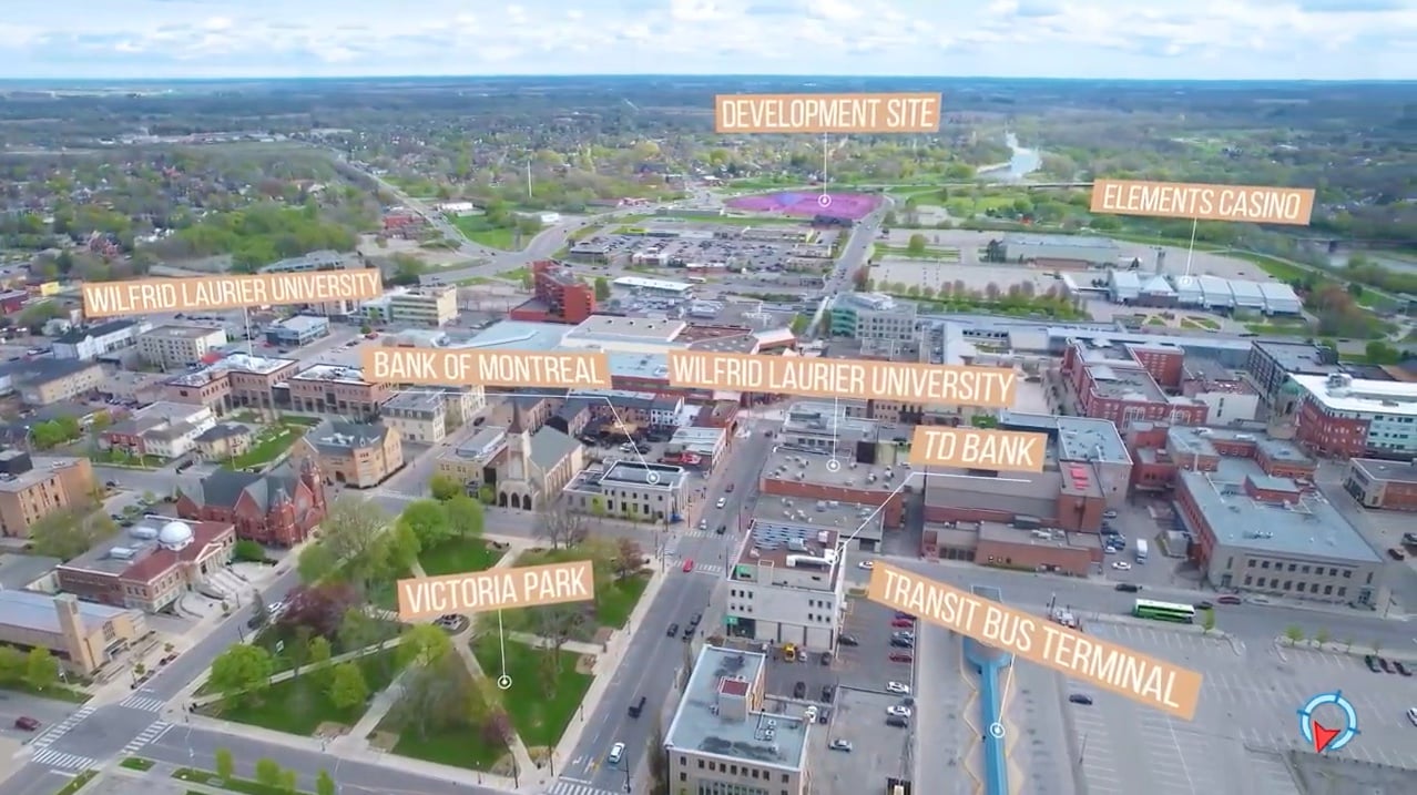 Grand Bell 2 aerial with labeling of nearby amenities