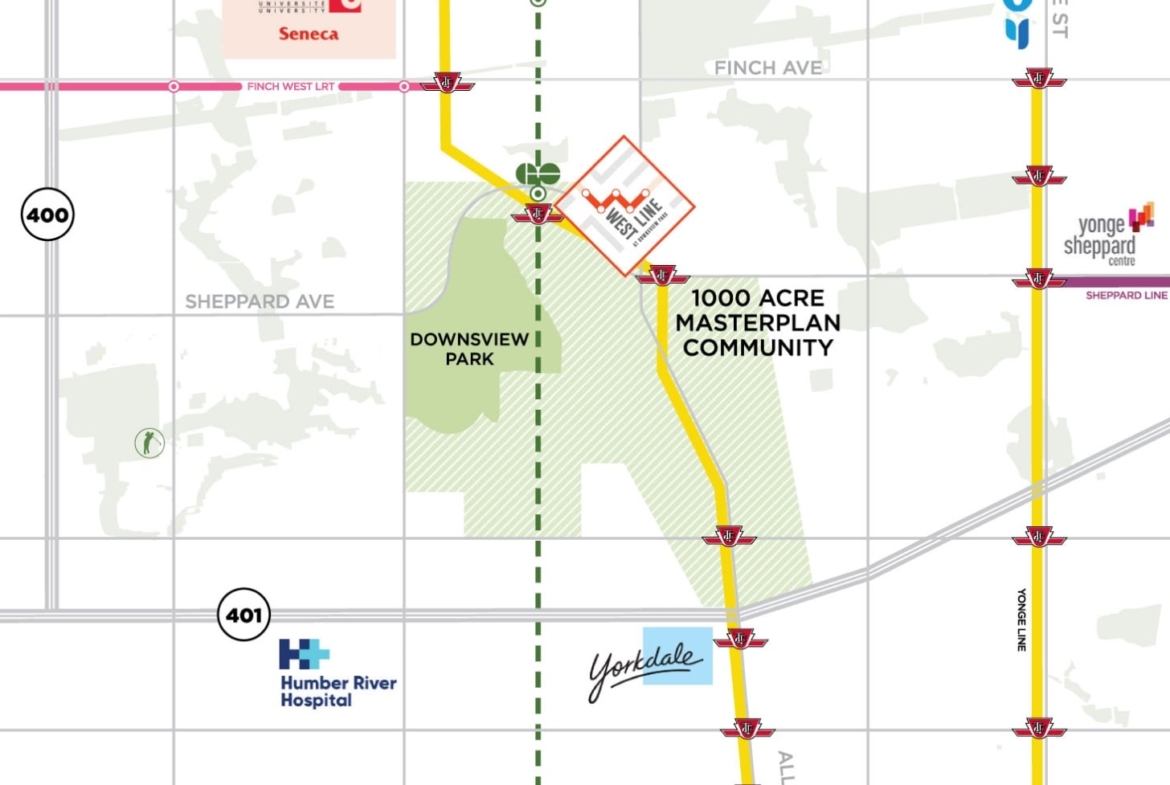 Map of Westline Condos at Downsview Park in Toronto