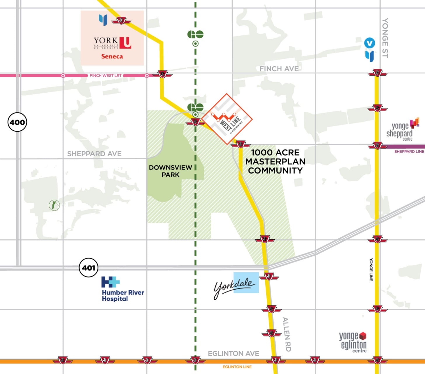 Map of Westline Condos at Downsview Park in Toronto