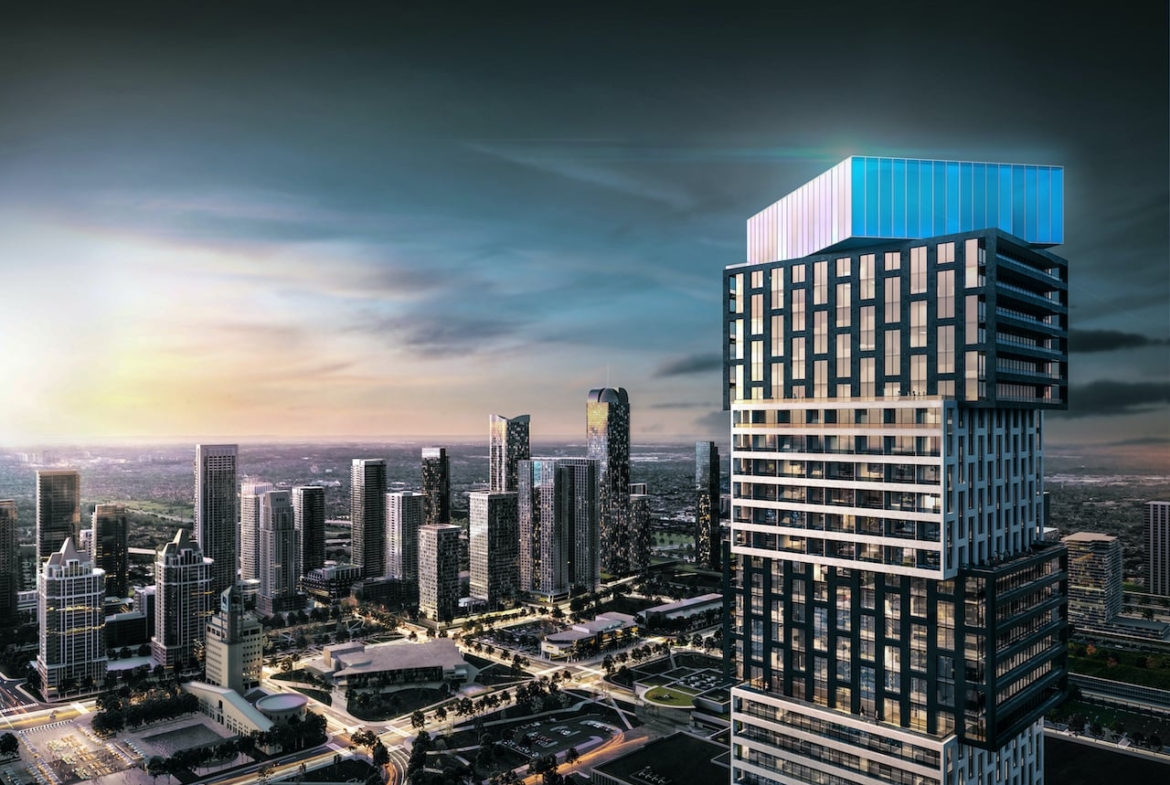 Rendering of EX3 Condos exterior view