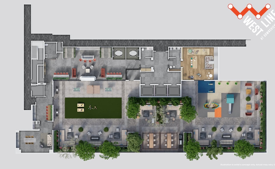WestLine Condos amenity plan rooftop