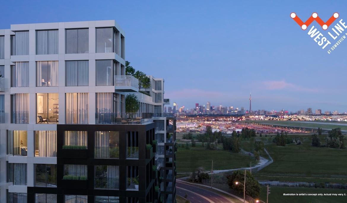 Rendering of WestLine Condos exterior hummingbird exterior