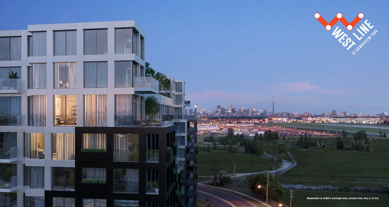 Rendering of WestLine Condos exterior hummingbird exterior