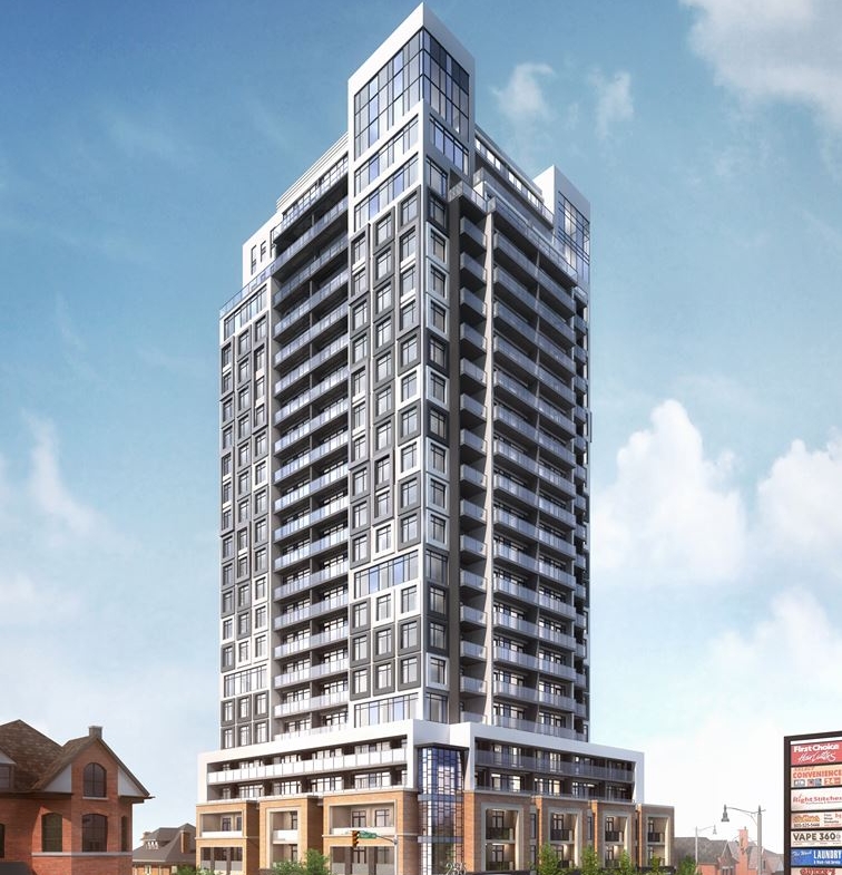Rendering of Apex Condos exterior full view
