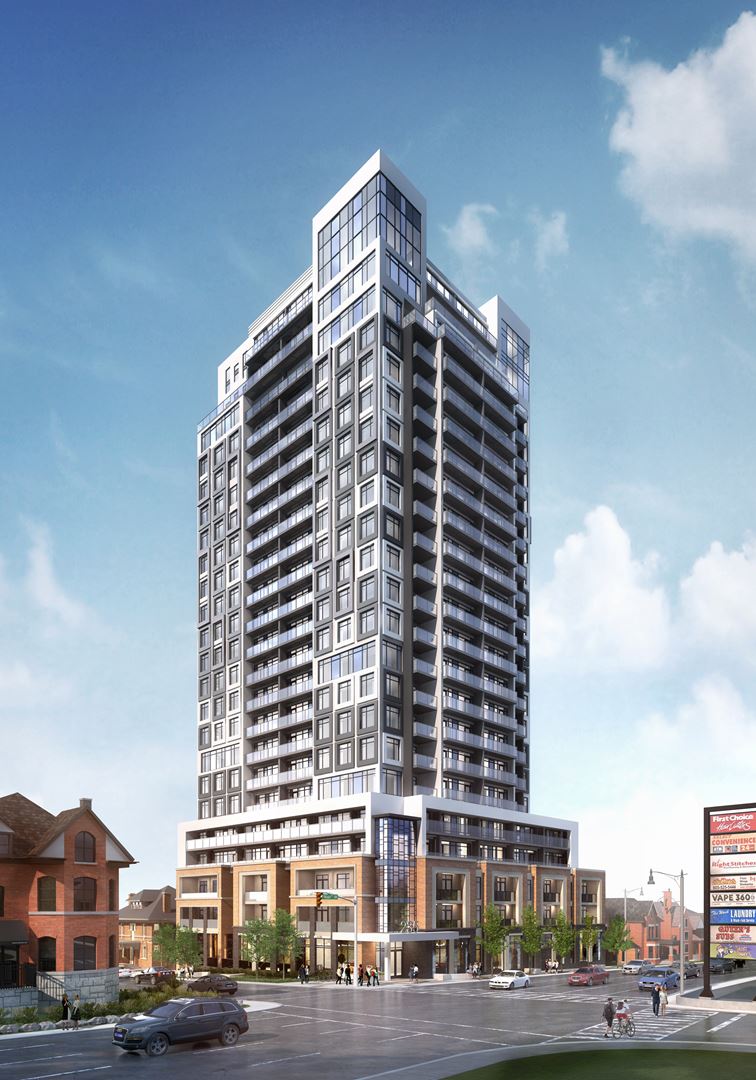 Rendering of Apex Condos exterior full view