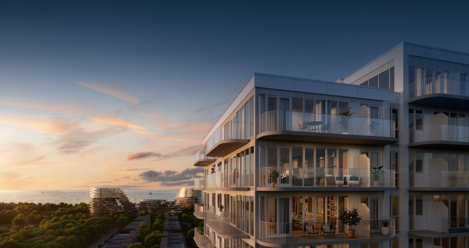 Rendering of The Mason at Brightwater Condos exterior