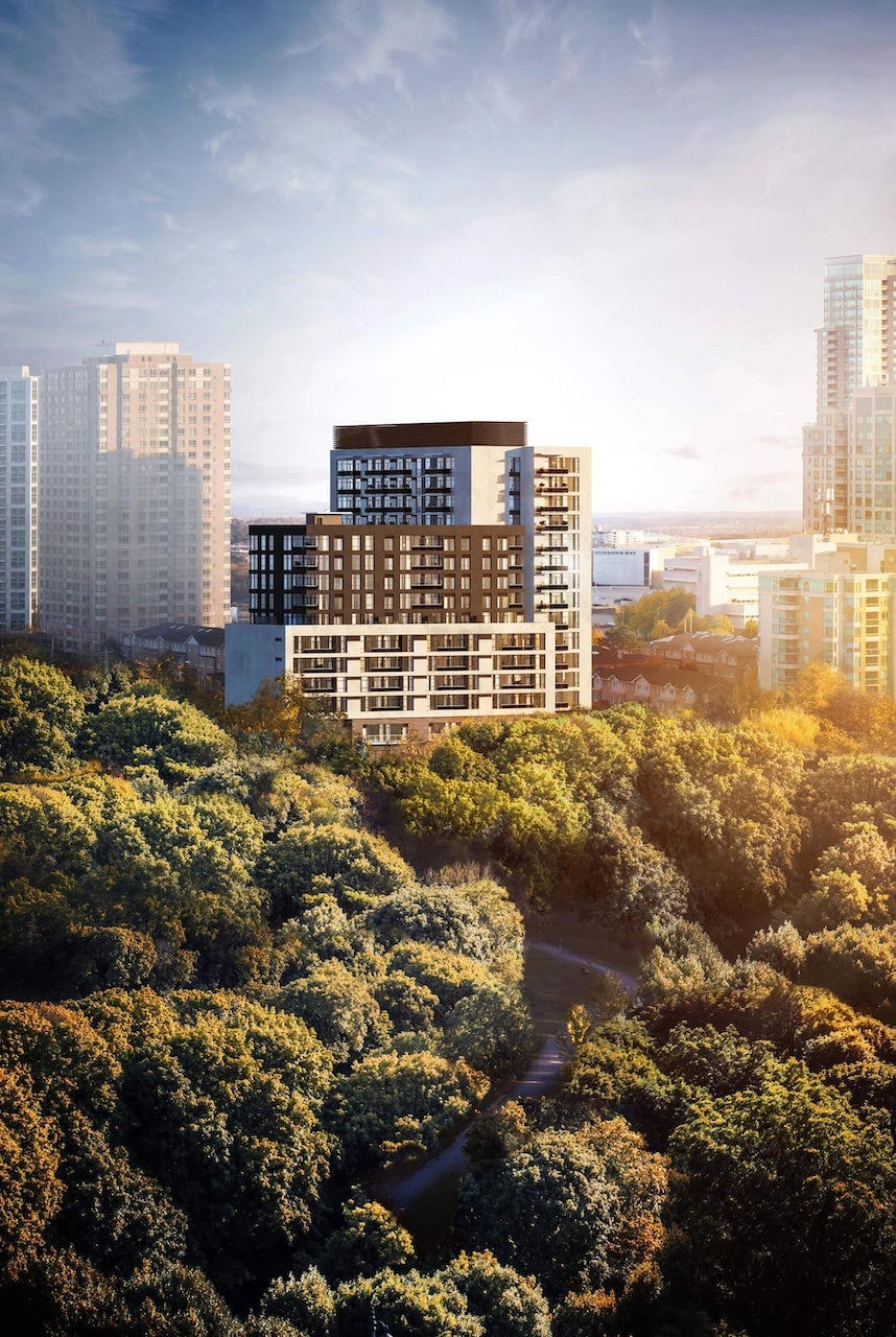 Rendering of ELLE Condos aerial