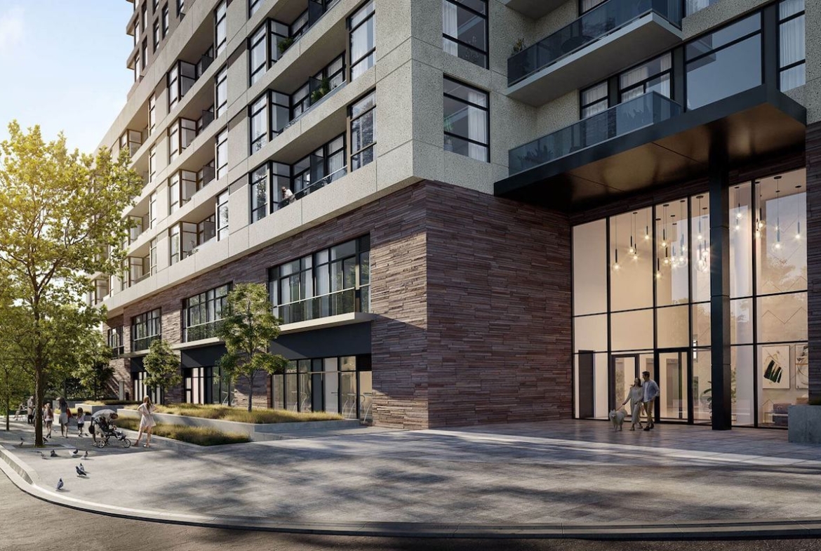 Rendering of ELLE Condos exterior entrance