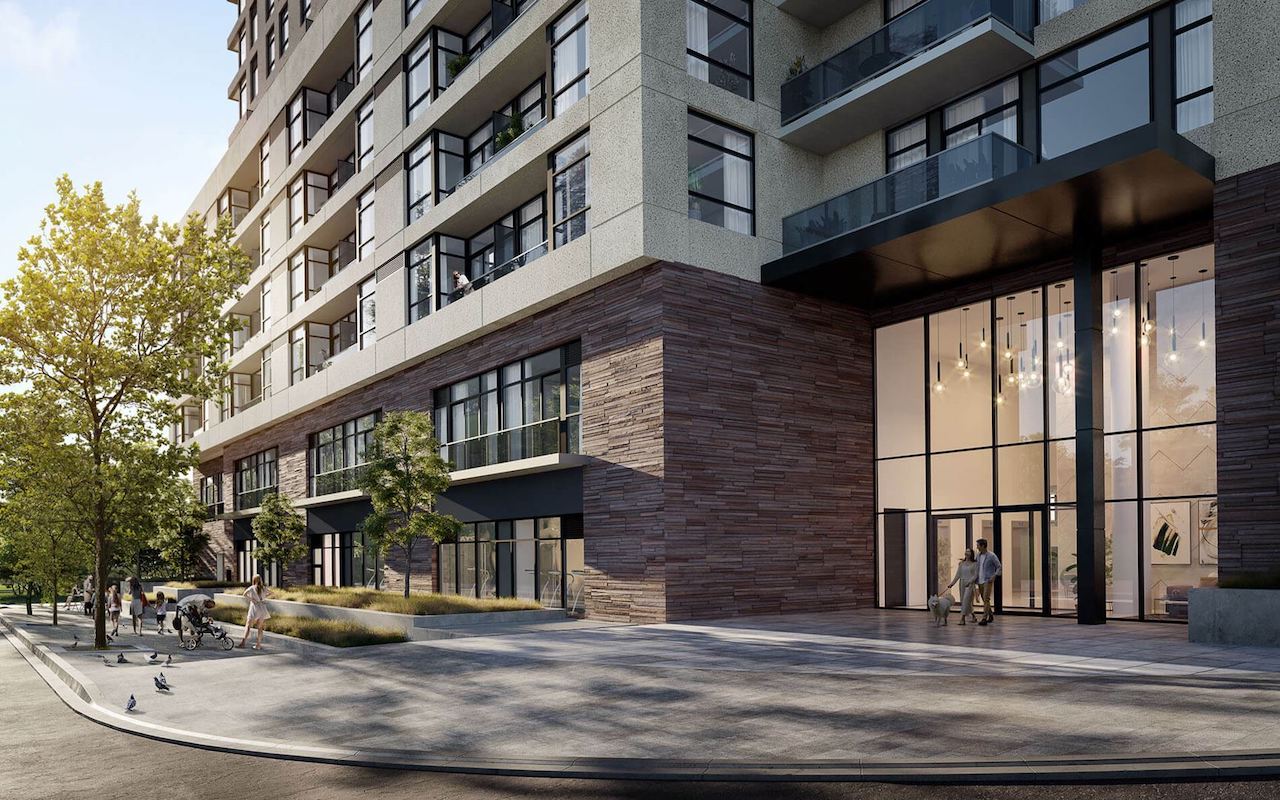 Rendering of ELLE Condos exterior entrance