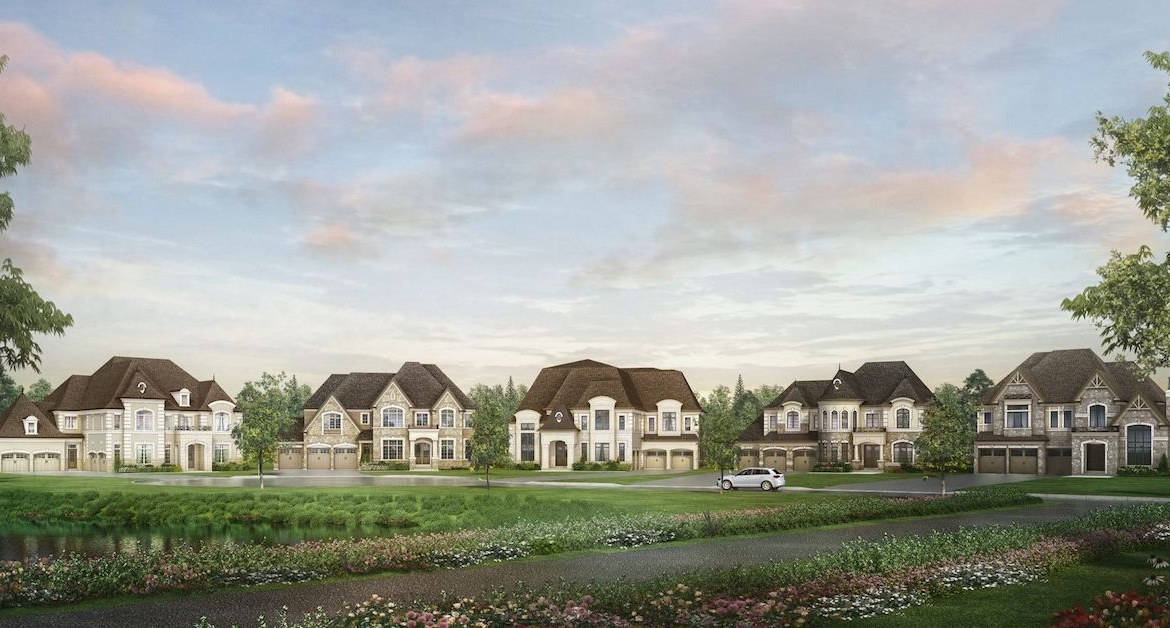 Rendering of McMichael Estates neighbourhood of homes