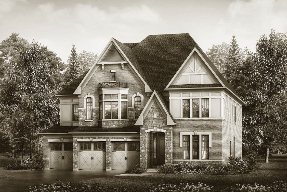 Exterior rendering of a home at McMichael Estates