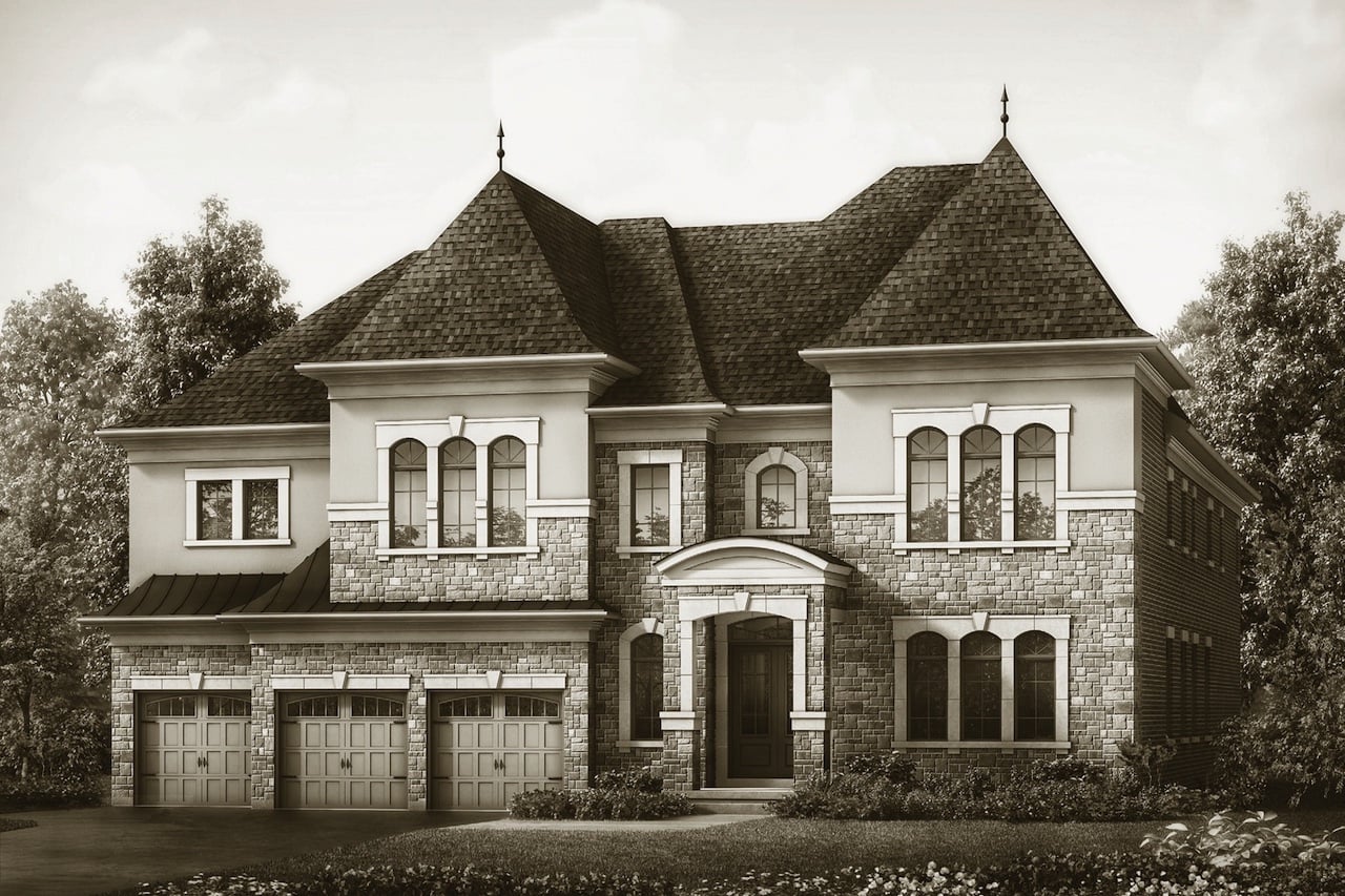 Exterior rendering of a home at McMichael Estates