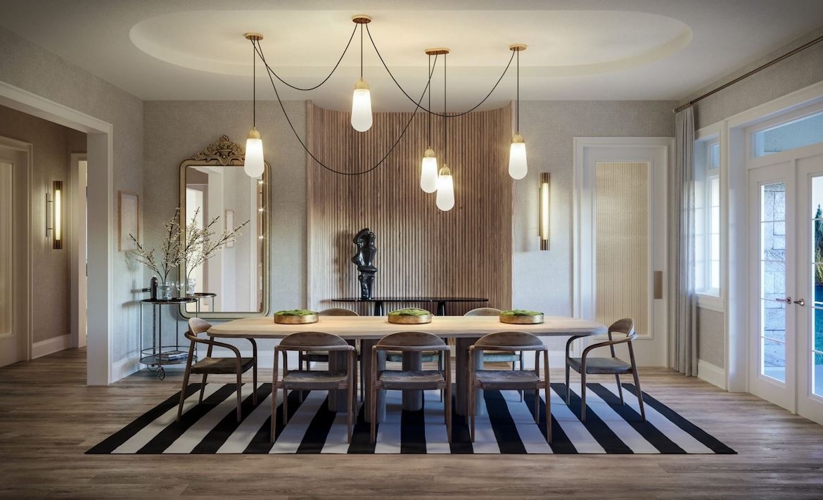 Interior rendering of a home at McMichael Estates dining room