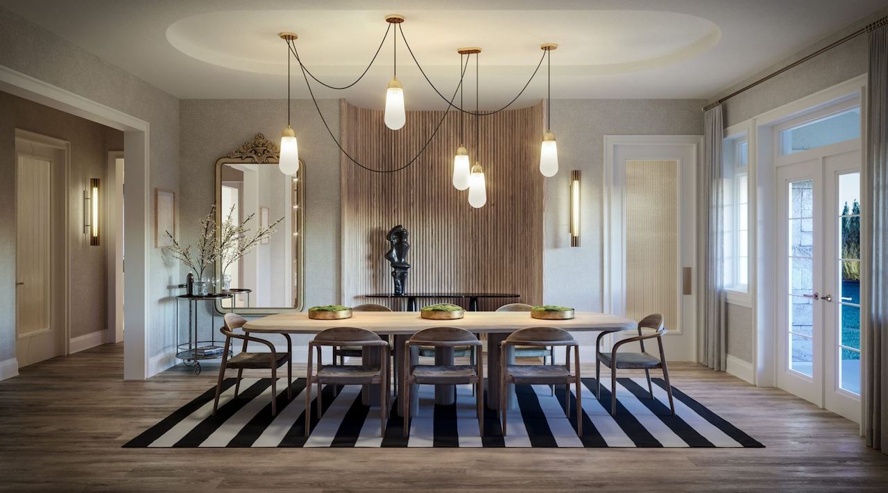 Interior rendering of a home at McMichael Estates dining room
