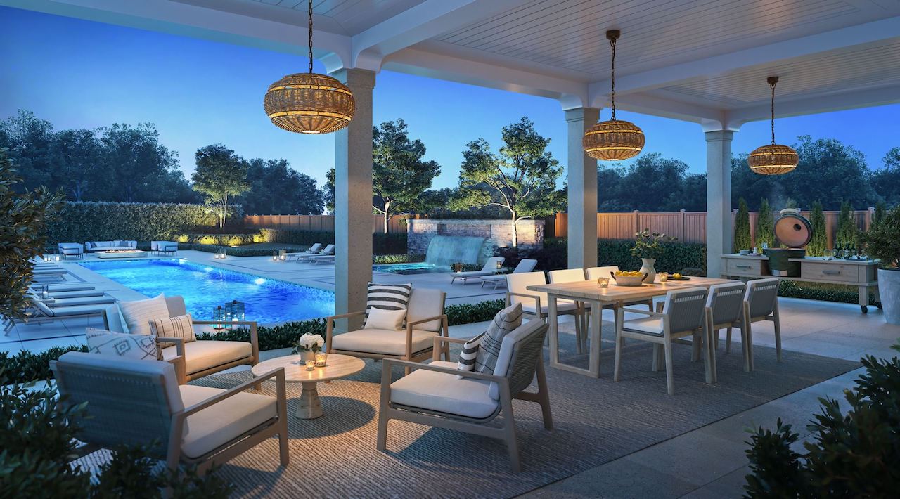 Interior rendering of a home at McMichael Estates backyard
