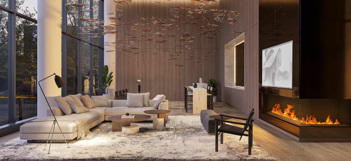 Rendering The Mason Condos at Brightwater party room