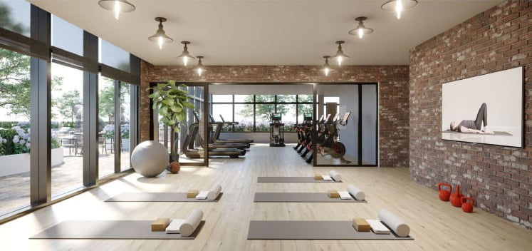 Rendering of The Millhouse Condos fitness centre