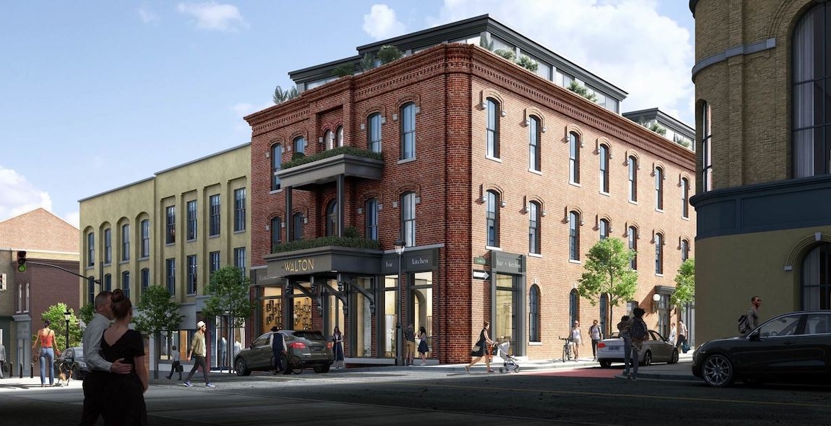 Rendering of The Walton Residences exterior front view