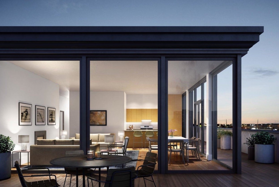 Rendering of The Walton Residences exterior terrace