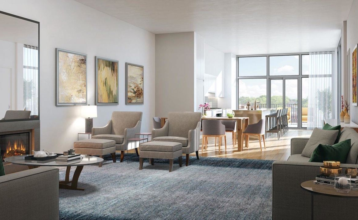 Rendering of The Walton Residences interior