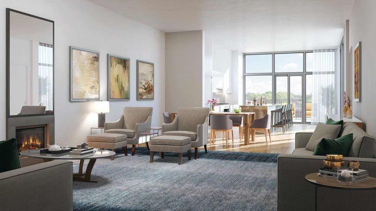Rendering of The Walton Residences interior