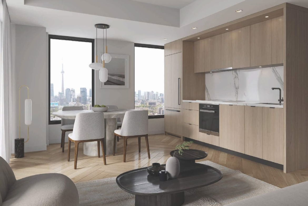 Rendering of Cielo Condos interior suite open-concept