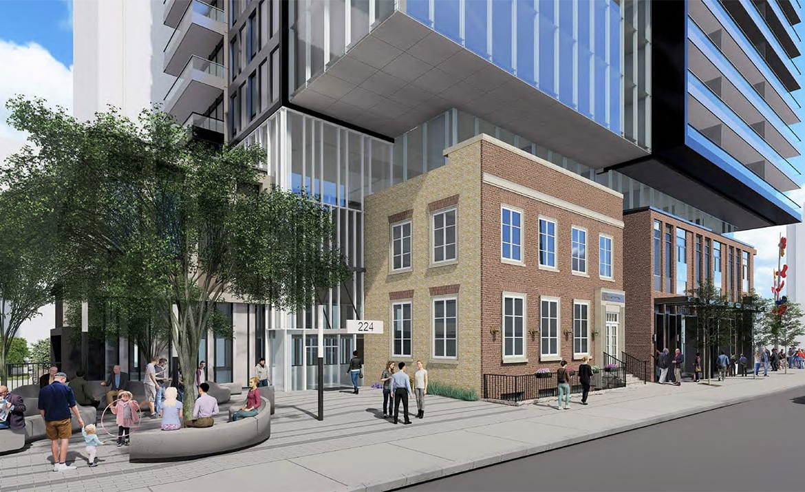 Rendering of 148 Avenue Condos exterior entrance
