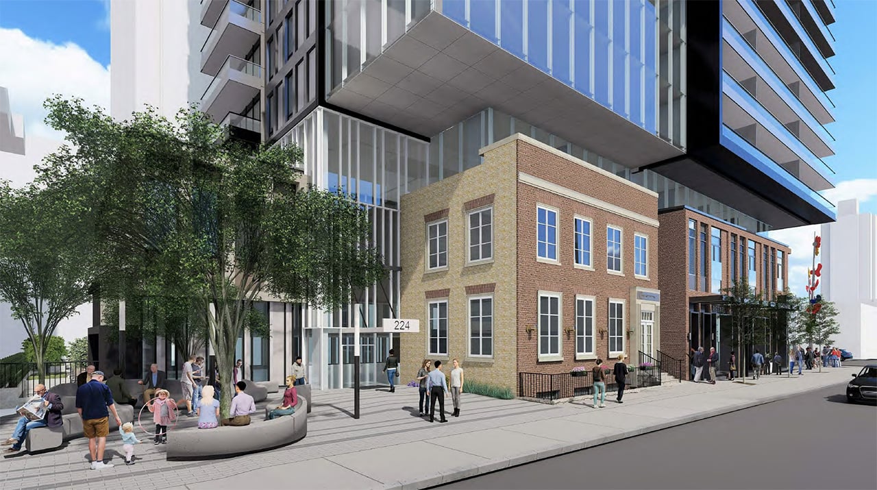 Rendering of 148 Avenue Condos exterior entrance