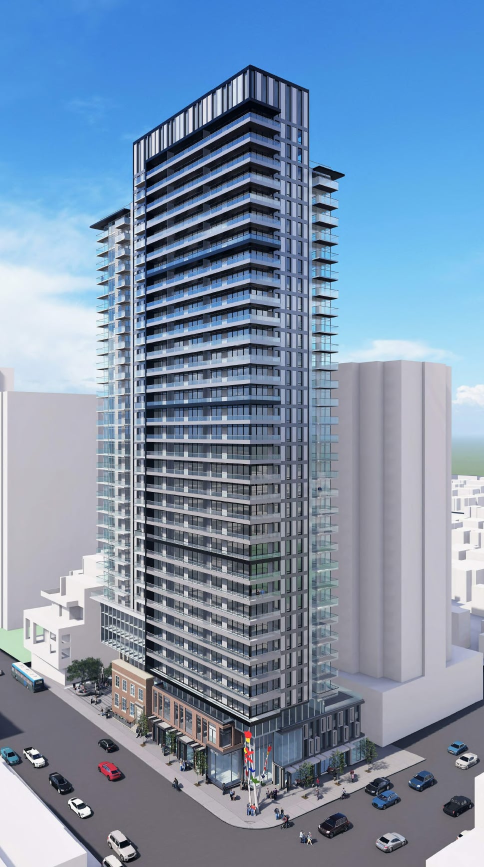 Rendering of 148 Avenue Condos exterior full view