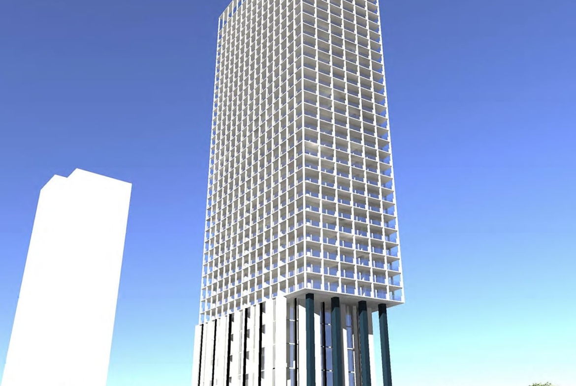 Rendering of 15 Hollis Condos exterior full view