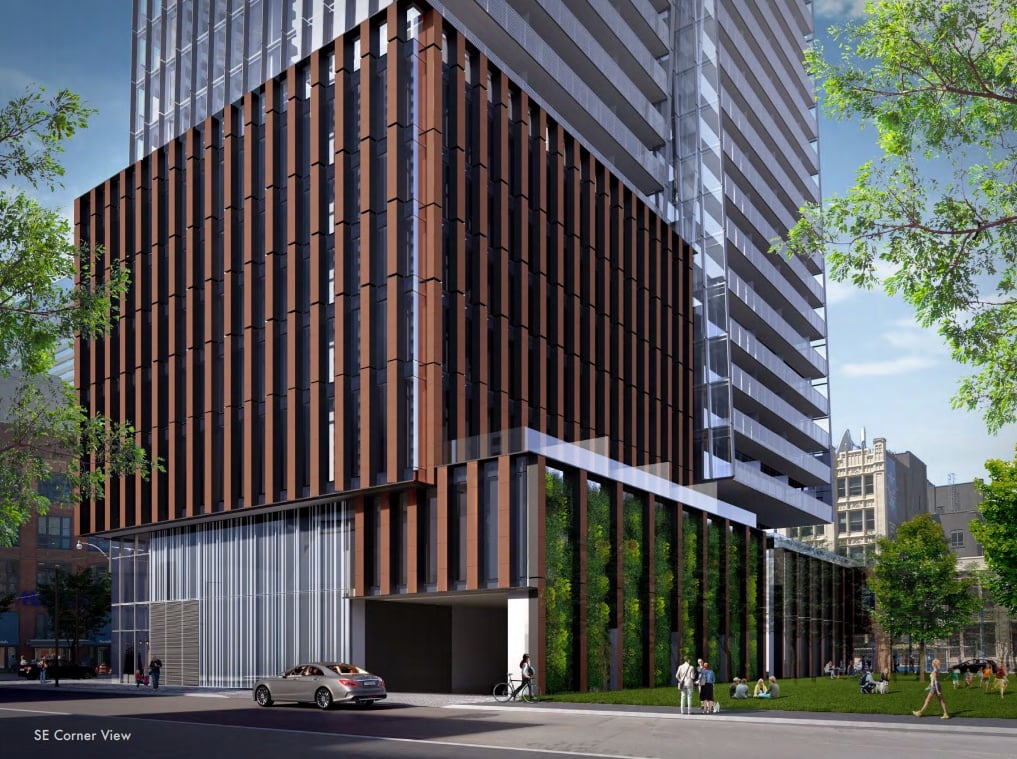 Rendering of 241 Richmond Condos exterior podium