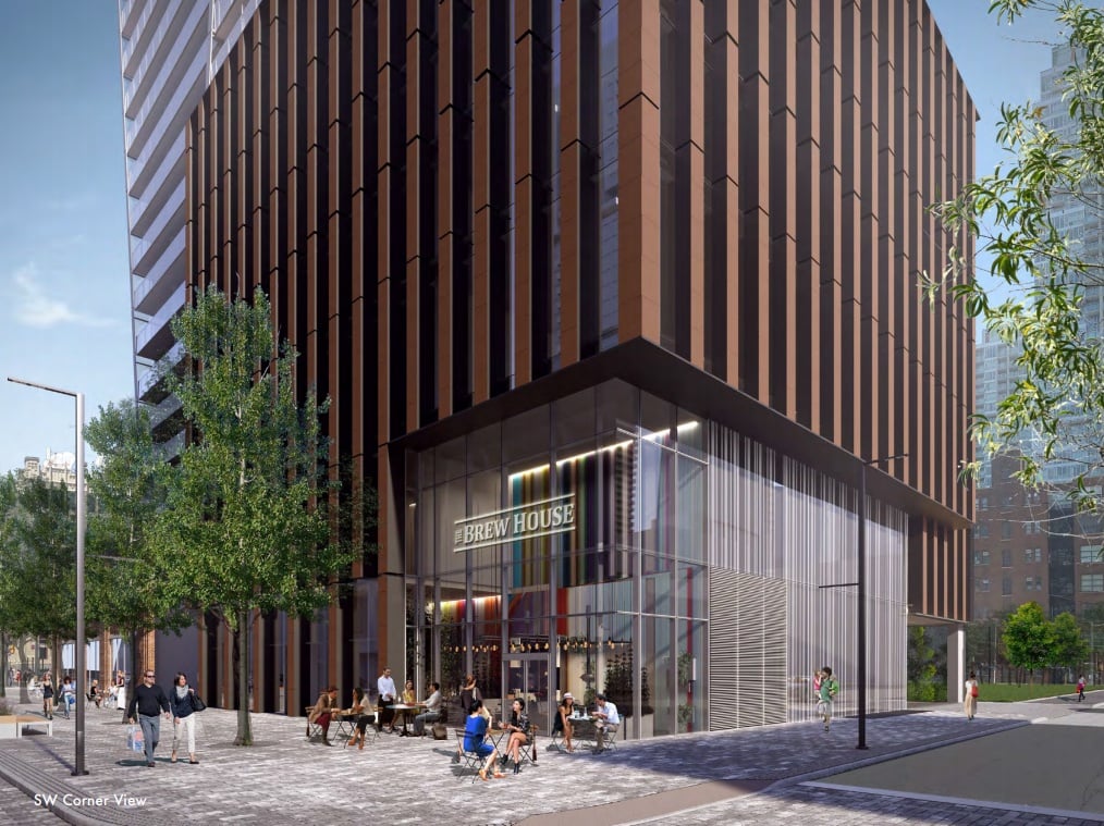Rendering of 241 Richmond Condos exterior street-level retail