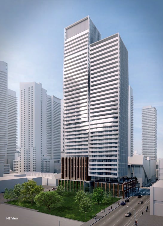 Rendering of 241 Richmond Condos exterior full view during the day