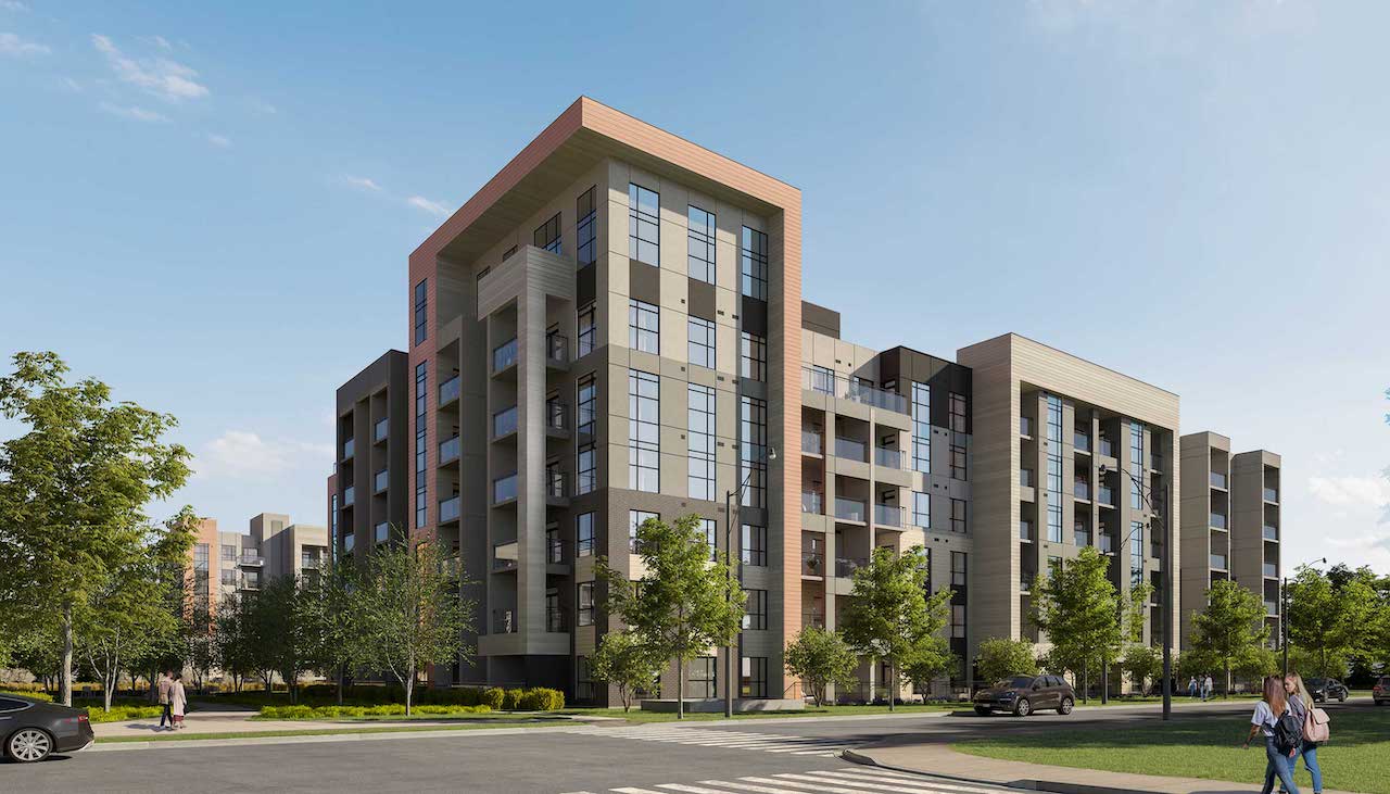 Rendering of Soleil Condos exterior